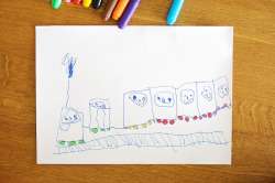 Child's Drawing of Train