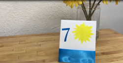 Stenciled table tents craft
