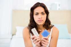 Woman choosing a birth control method