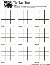 tic tac toe printable game 