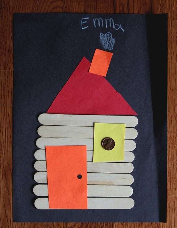 Abe Lincoln Log Cabin Craft